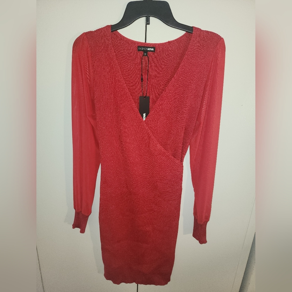 NWT Red Sweater Dress